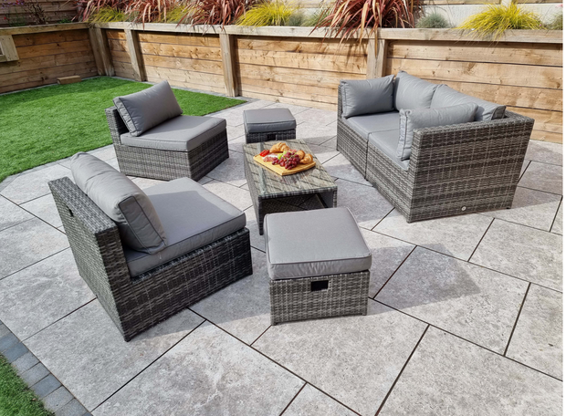 Chelsea Modular Compact Sofa Set in Grey