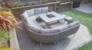 Danielle U-Shape Sofa Set with Fire Pit and Ice Bucket