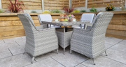 Edwina Dining 4 seater Dining Set with Gas Fire Pit