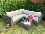 Georgia Corner Group Sofa Set In Natural Weave - Kubek Furniture