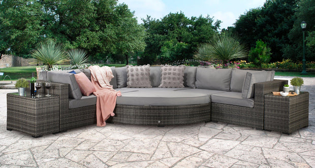 Jessica Sofa Set In Grey - Kubek Furniture