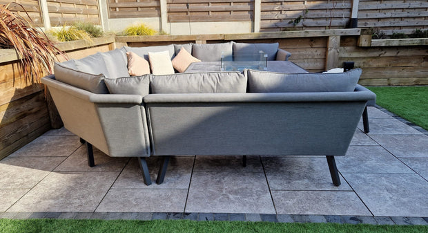 Luna U-Shape Sofa Set with Gas Firepit