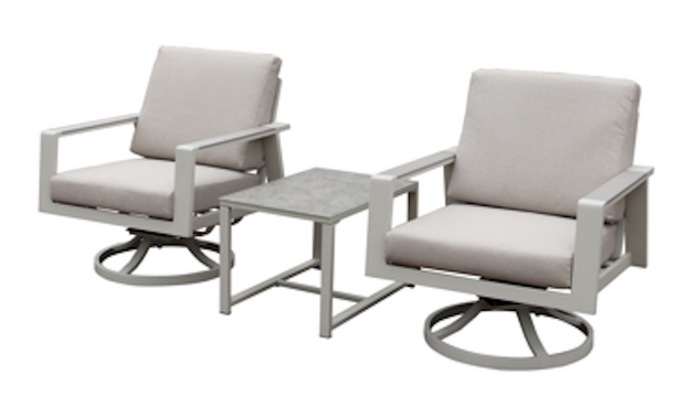 Neptune 3-Piece Swivel Chair Set