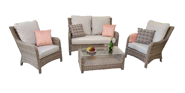 Alexandra 4-Seater Sofa Set in Grey