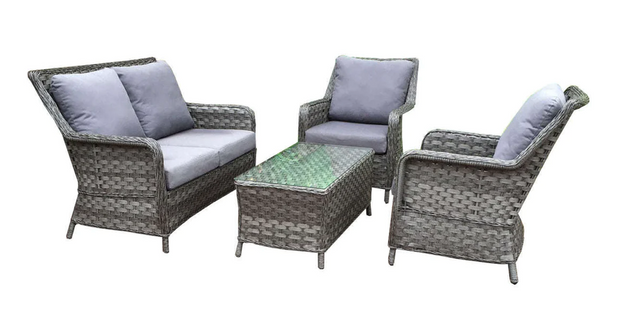 Mia 4-Seater Sofa Set in Multi-Grey