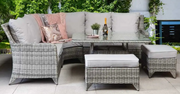 Sarah Corner Dining Set in Grey