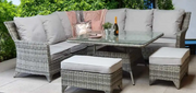 Sarah Corner Dining Set in Grey