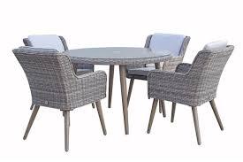 Danielle Round Dining Set With 4 Chairs - Kubek Furniture