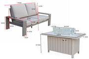 Venus 2 Sofa Set with Gas Firepit