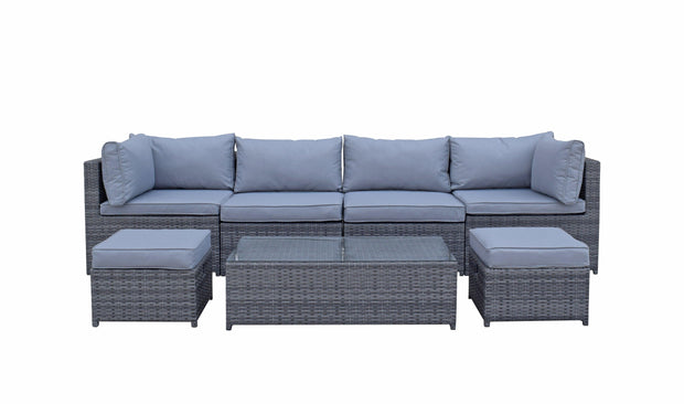 Chelsea Modular Compact Sofa Set In Grey - Kubek Furniture