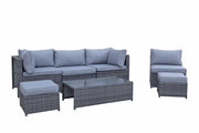 Chelsea Modular Compact Sofa Set In Grey - Kubek Furniture