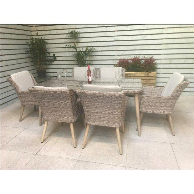 Danielle 6-Seater Dining Set - Kubek Furniture