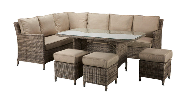 Edwina Sofa And Dining Set In Nature Weave - Kubek Furniture