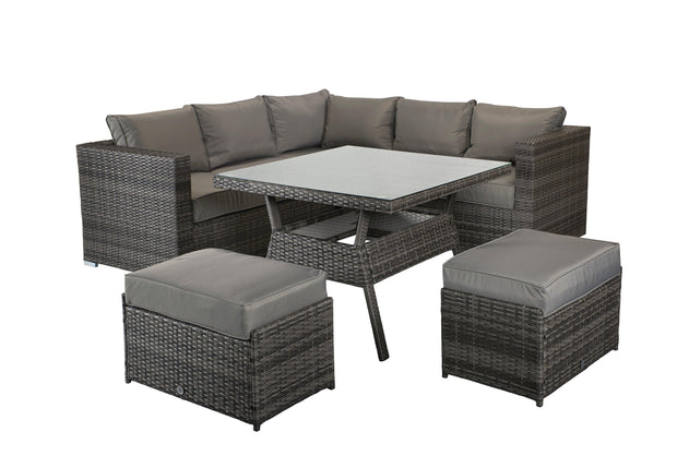 Georgia Sofa And Dining Set In Grey - Kubek Furniture