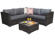 Georgia Corner Group Sofa Set In Grey - Kubek Furniture