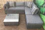 Savannah Corner Group Sofa Set In Grey - Kubek Furniture