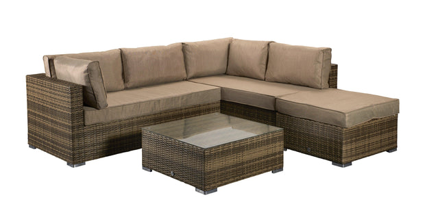 Savannah Corner Group Sofa Set In Natural + FREE Cover - Kubek Furniture