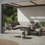 Venus Corner Sofa Dining Set with Gas Firepit