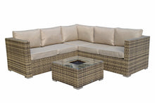 Load image into Gallery viewer, Georgia Corner Sofa Set with Ice Bucket - Brown
