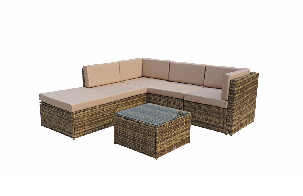 Stella Modular Corner Sofa in 8mm Flat Nature Brown Weave