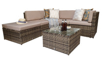 Load image into Gallery viewer, Stella Modular Corner Sofa in 8mm Flat Nature Brown Weave
